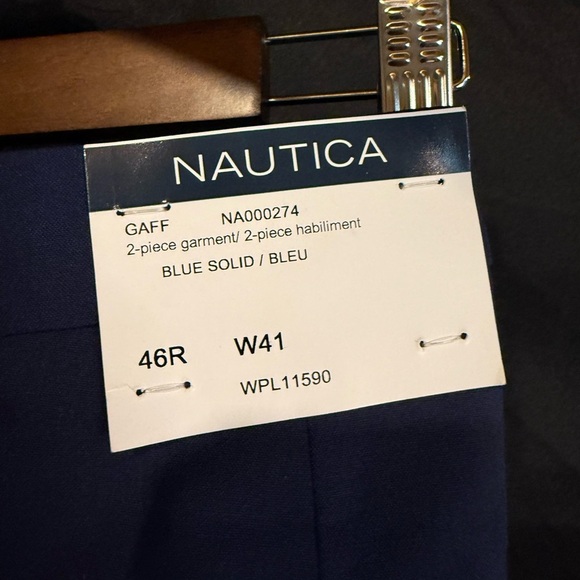 Nautica Men's 2 piece Navy Classic Blue Suit, jacket 44R, pants 46R/W41 - Picture 6 of 6